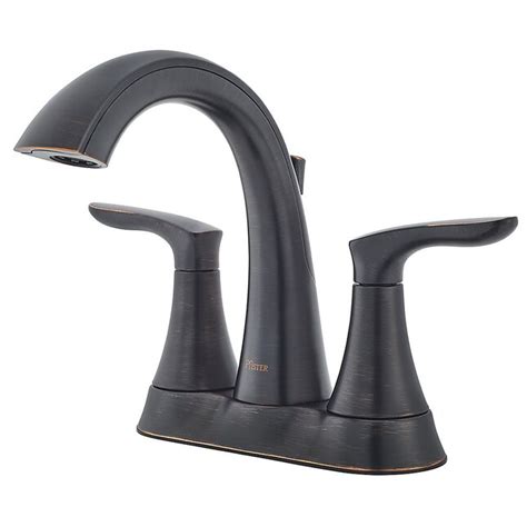 Pfister Weller Tuscan Bronze 2 Handle 4 In Centerset Watersense Bathroom Sink Faucet With Drain