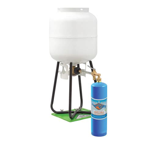 Flame King Eco-Friendly Refillable 1LB Empty Propane Cylinder Tank with ...