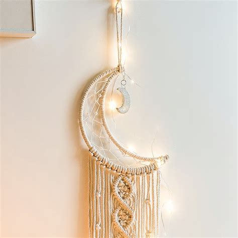 Pack Moon Dream Catcher Macrame Wall Hanging Pcs Set Home Etsy