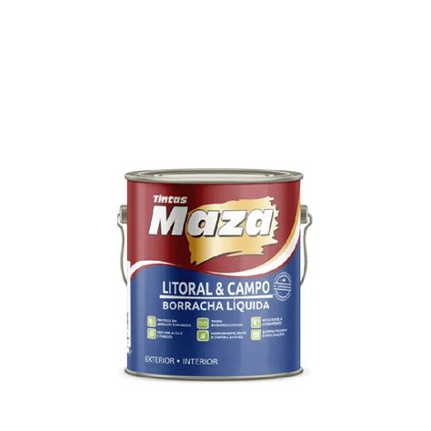 MAZA LITORAL E CAMPO BORRACHA LIQUIDA BRANCO 3 6L TINTAS PALMARES