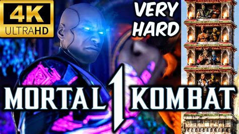 MK1 DARK GERAS VERY HARD KLASSIC TOWER GAMEPLAY MOTARO AS KAMEO