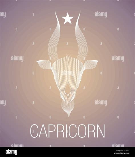 Zodiac Sign Capricorn Vector Illustration Stock Vector Image And Art