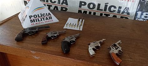 Cinco Armas S O Apreendidas E Suspeitos De Furto Detidos Pela Pm Em