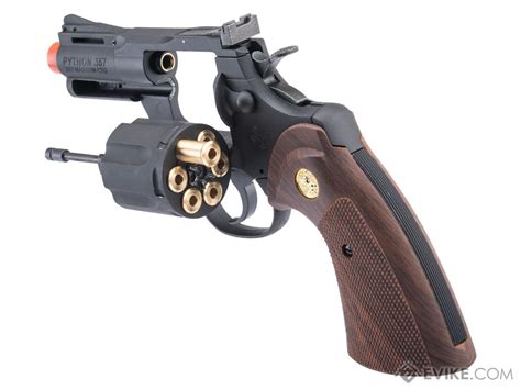 Cybergun Colt Licensed Python 357 Magnum Airsoft Revolver By King Arms Color Electroplated