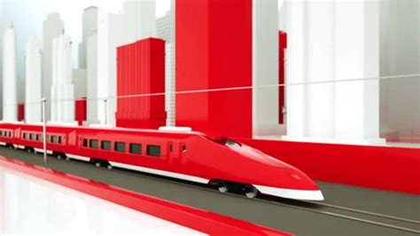 High-speed train animation. Electric pas... | Stock Video | Pond5