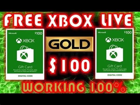 HOW TO GET FREE XBOX LIVE GOLD CODES YouTube