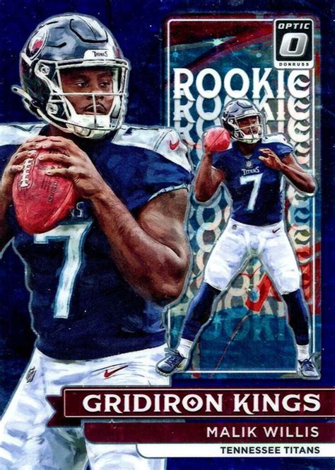 Malik Willis 2022 Optic Rookie Gridiron Kings Purple Stars RGK 3