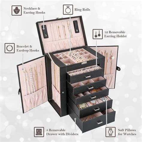 Buy Procase Large Jewelry Organizer Box For Women Girls Layers