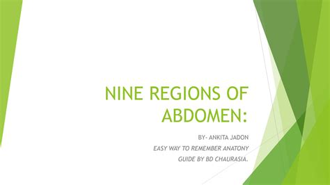 SOLUTION: Nine regions of abdomen - Studypool