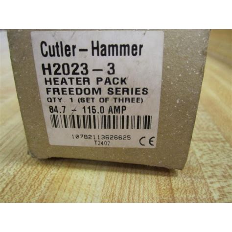 Eaton H2023 3 Culter Hammer Heater Element Set Of 3 Mara Industrial