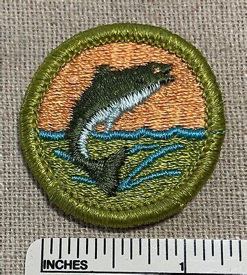 VTG FISHING Boy Scout MERIT BADGE PATCH BSA Fish Camp Uniform Sash ...