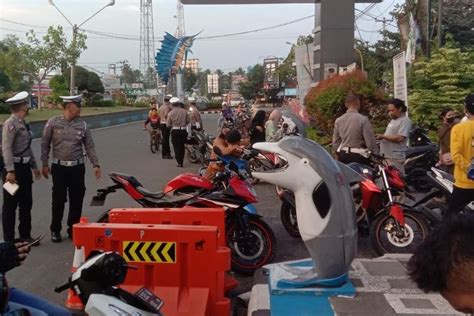 Hari Pertama Operasi Patuh Lodaya Pemotor Di Pangandaran