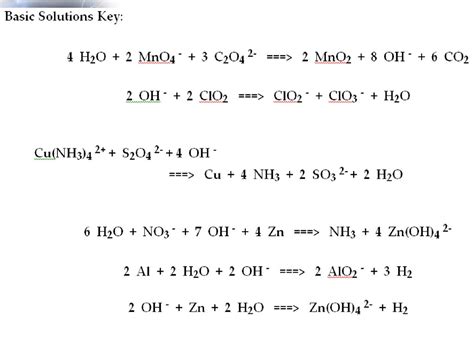 Day Balancing Redox Reactions In Acidic Or Basic Solutions Ppt