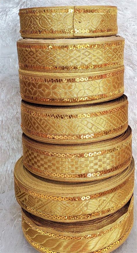 Double Sided Zari Golden Lace For Garments Size Inch At Rs