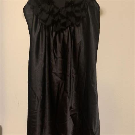 Black Satin Lingerie Dress Size S Brand Flora Depop