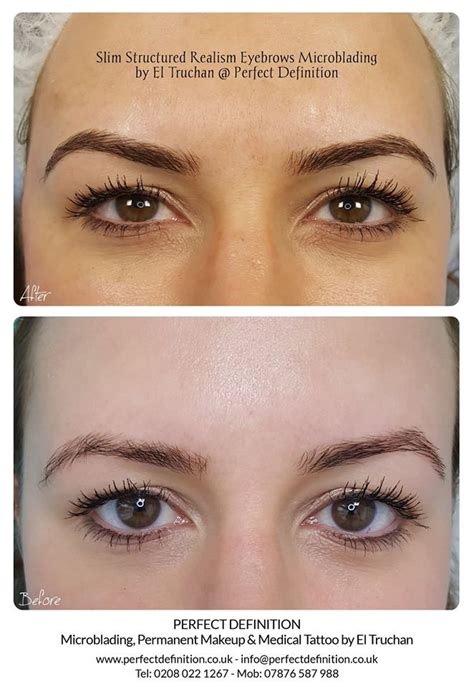 Slim Structured Realism Eyebrows Microblading By El Truchan Perfect