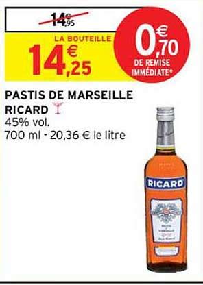 Promo Pastis De Marseille Ricard Chez Intermarch Contact Icatalogue Fr