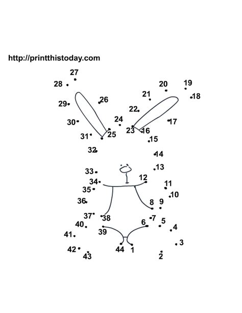 Easter Bunny Dot To Dot Printables