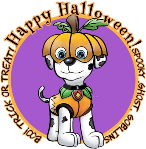 Halloween Marshall By Katastra Paw Patrol Halloween Stickers Clipart