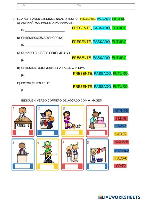 Português online exercise for FUND I | Live Worksheets