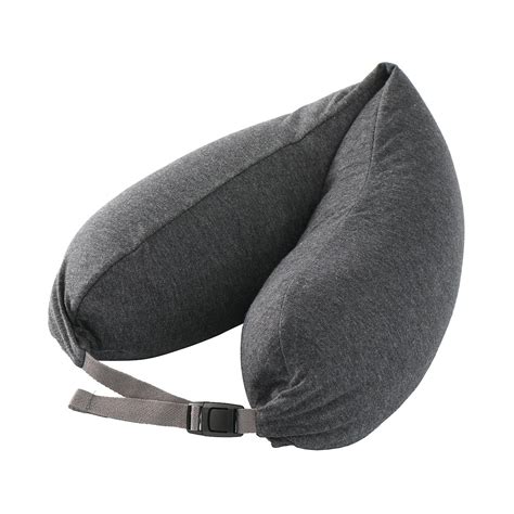 Fitting Neck Cushion W Hood Dark Grey Muji