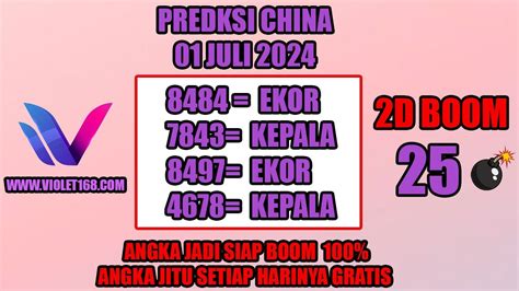 Prediksi Angka Jitu China Hari Ini Juli Prediksi Togel China