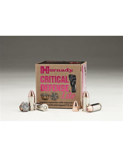 Hornady Critical Defense Lite 9mm Luger Brass Case 25 Rds