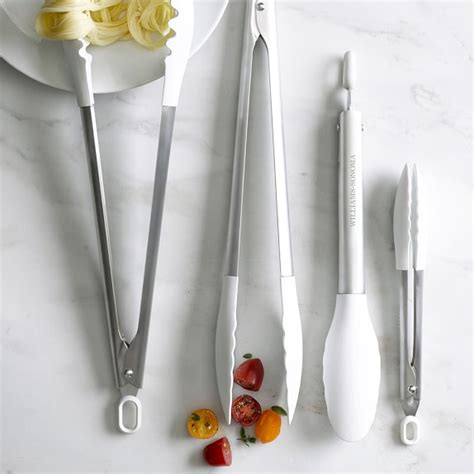 Williams Sonoma Stainless Steel Silicone Pasta Tongs Williams Sonoma