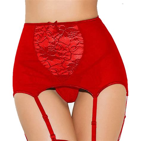 Damen Blumen Spitze Sexy Strumpfgürtel Hohe Taille Elastisch Strapse 6