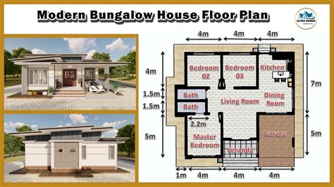 Modern Bungalow House Designs With Floor Plan Floor Roma