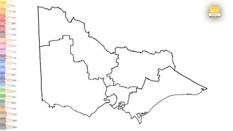 Map Of Victoria Regions Outline Sketch How To Draw Victoria Map