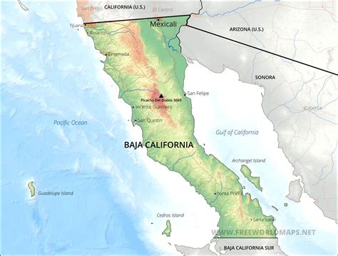 Baja California Map