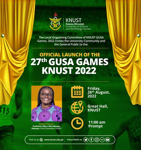 Official Launch Of The 27th GUSA Games KNUST 2022 KNUST 2022 27th