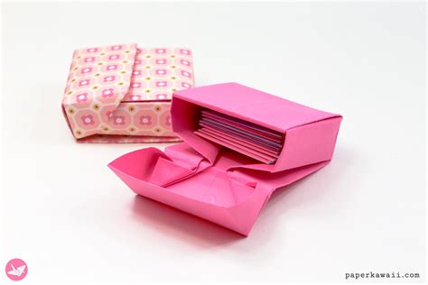 Origami Flip Top Box Instructions Paper Kawaii