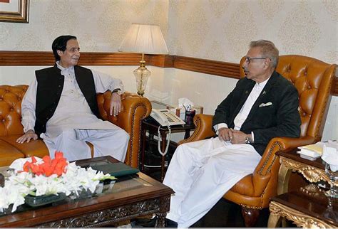 Chief Minister Punjab Chaudhry Parvez Elahi Is Meeting With President