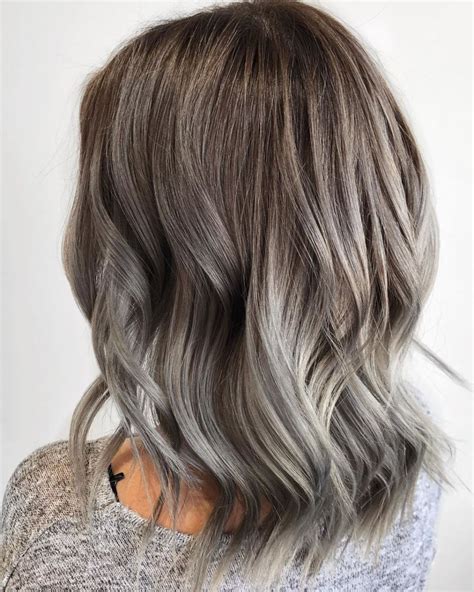 60 Ideas Of Gray And Silver Highlights On Brown Hair Pelo Con Canas