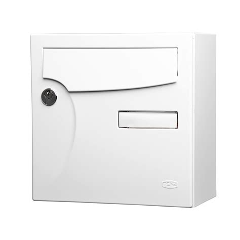 Boîte aux lettres compact 1 porte extérieur RENZ Animation acier blanc