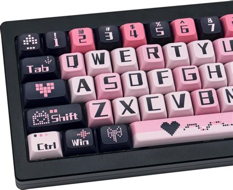 Amazon Coomickey Pbt Keycaps Keys Black Pink Keycaps Dye