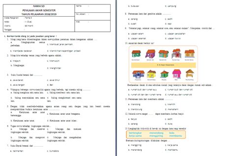 Soal Pas Kelas 3 Tema 5 Docx Google Drive Gambaran Riset Riset