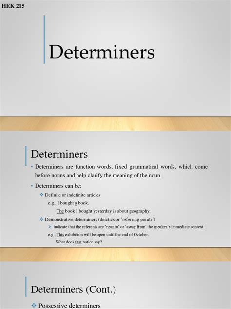 Determiners | PDF