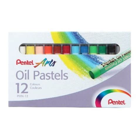 Giz Pastel Oleoso a Óleo Pentel 12 cores Uso Artístico Artefatos