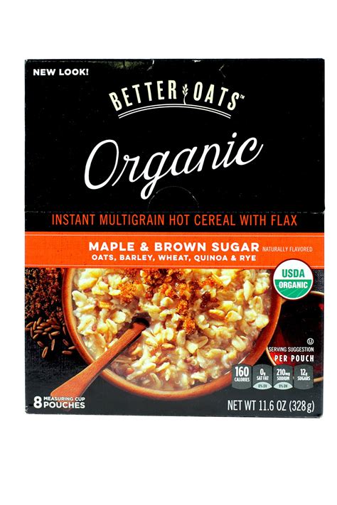 Better Oats Raw Pure Simple Organic Maple Brown Sugar Instant