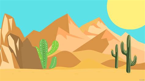 Desert Mountain Background In Illustrator Svg Eps Png