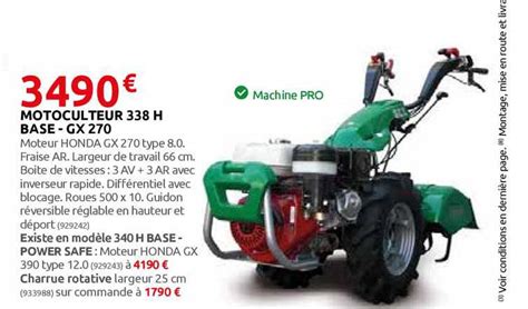 Promo Motoculteur H Base Gx Chez Rural Master Icatalogue Fr