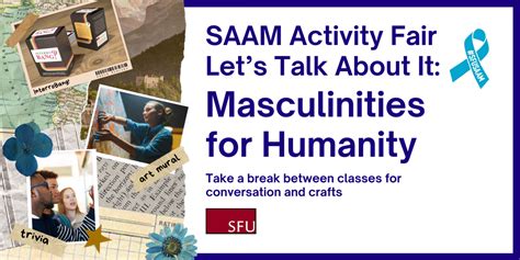 Let’s Talk About Masculinities For Humanity Sexual Assault Awareness Month Activity Fair