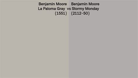 Benjamin Moore La Paloma Gray Vs Stormy Monday Side By Side Comparison