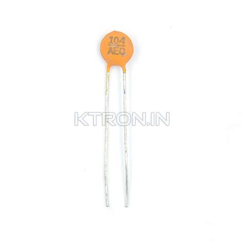 Buy 50V 100nF (104) Ceramic Capacitor - DIP - KTRON India