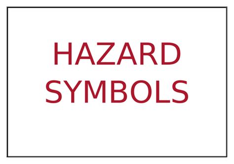 Hazard Symbols Posters | Teaching Resources