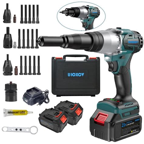 Amazon Uioxcv Cordless Rivet Tool 2 In 1 Electric Rivet Nut Gun