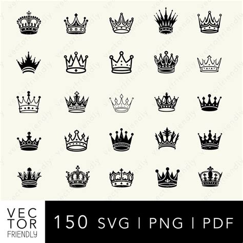 Crown Svg Bundle Crown Svg Royal Crown Svg Queen Crown Svg Princess